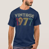 第45誕生日ギフトクラシックヴィンテージ1977 Tシャツ (正面)