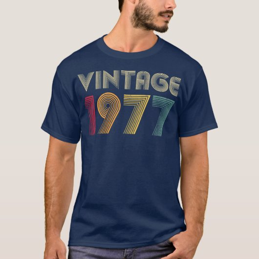 第45誕生日ギフトクラシックヴィンテージ1977 Tシャツ (正面)