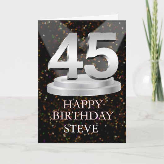 第45誕生日スポットライト名刺追加 カード (正面)