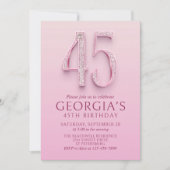 第45誕生日ピンクダイヤモンド 招待状 (正面)
