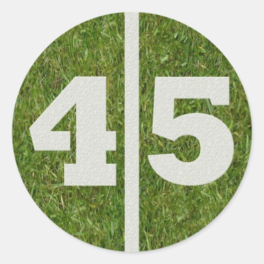 第45誕生日ヤードサッカーシール ラウンドシール (正面)