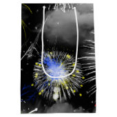 第45誕生日花火の雲の中抱き枕 ミディアムペーパーバッグ (裏面)