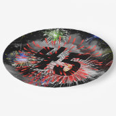 第45誕生日花火（雲の中） ペーパープレート (アングル)