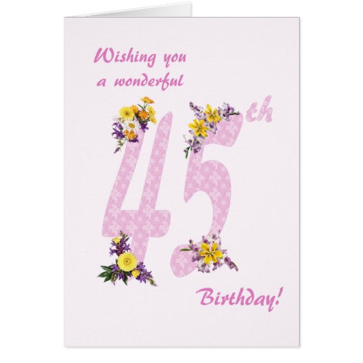 第45誕生日花飾数 (正面)