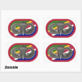 第450回CIVIL AFFAIRS BN OVAL STICKERSで羽を飛ばす 長方形シール (シート)