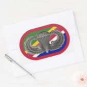 第450回CIVIL AFFAIRS BN OVAL STICKERSで羽を飛ばす 長方形シール (封筒)