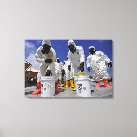 第457化学大隊の米兵 キャンバスプリント (正面)