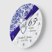 第45/第65サファイアの結婚記念日 ラージ壁時計 (傾斜)