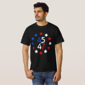 第45・47回米国大統領選挙 アメリカ国旗 Tシャツ (正面フル)