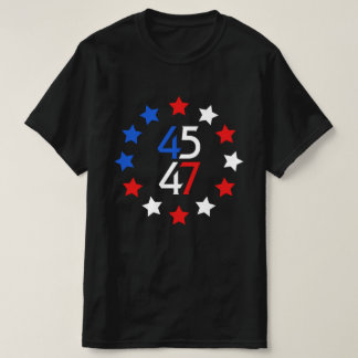第45・47回米国大統領選挙 アメリカ国旗 Tシャツ