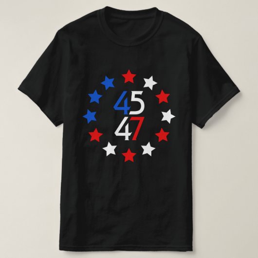 第45・47回米国大統領選挙 アメリカ国旗 Tシャツ (デザイン正面)