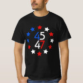 第45・47回米国大統領選挙 アメリカ国旗 Tシャツ (正面)