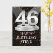 第46誕生日スポットライト名刺追加 カード (黄色い花)