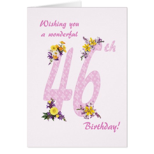 第46誕生日花飾数 (正面)