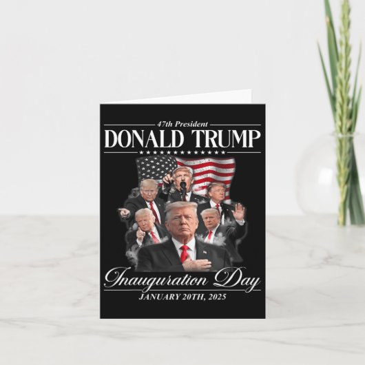 第47代大統領ドナルド・トランプの就任式は1月2日 カード (正面)