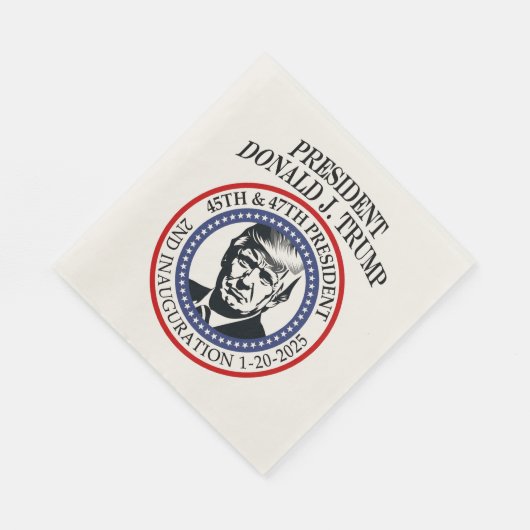 第47代大統領ドナルド・トランプ就任記念テープ スタンダードランチョンナプキン (角)
