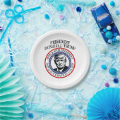 第47代大統領ドナルド・トランプ就任記念テープ ペーパープレート (パーティー)