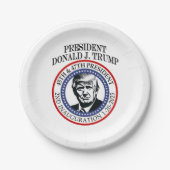 第47代大統領ドナルド・トランプ就任記念テープ ペーパープレート (正面)