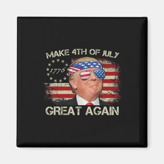 第47代大統領 トランプが独立記念日を再び偉大にする マグネット (正面)