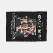 第47回ドナルド・トランプ大統領就任日1月2日 フリースブランケット (正面(横))