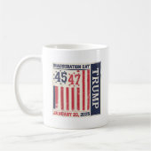 第47回大統領ドナルド・トランプ就任式の日2025 コーヒーマグカップ (左)