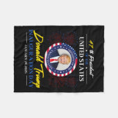 第47回大統領ドナルド・トランプ就任式の日2025 フリースブランケット (正面(横))