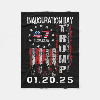第47回大統領ドナルド・トランプ就任式の日2025 フリースブランケット