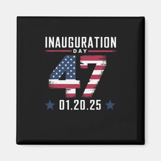 第47回大統領ドナルド・トランプ就任式の日2025 マグネット (正面)