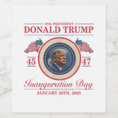 第47回大統領ドナルド・トランプ45 47就任式の日 ワインラベル (シングルラベル)