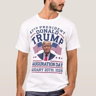 第47期大統領ドナルド・トランプ大統領就任式デイホワイト Tシャツ