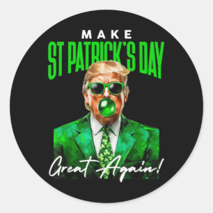 第47期大統領ドナルド・トランプ大統領St Patrick Day Gr ラウンドシール