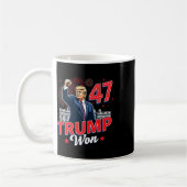 第47期大統領ドナルド・トランプ就任式の日5 コーヒーマグカップ (左)
