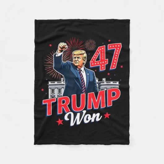 第47期大統領ドナルド・トランプ就任式の日5 フリースブランケット (正面)