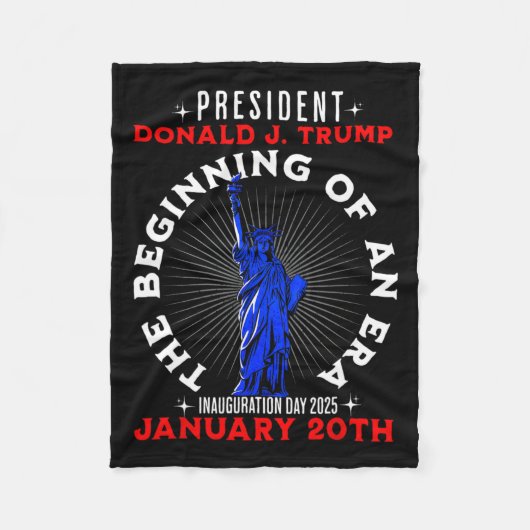 第47期米国トランプ大統領就任式の日2025代表 フリースブランケット (正面)