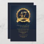 第47期米国大統領就任式パーティー 招待状 (正面/裏面)