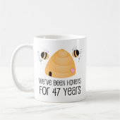 第47記念日のカップルのギフト コーヒーマグカップ (左)
