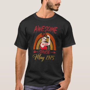 第47誕生日クイーン1975素晴らし年5月レインボー以来 Tシャツ