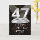 第47誕生日スポットライト名刺追加 カード (黄色い花)