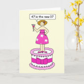 第47誕生日ユーモア カード (黄色い花)