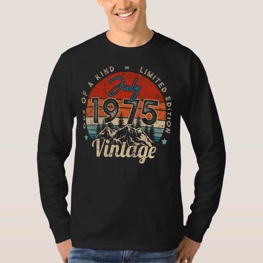 第47誕生日ヴィンテージ1975年7月1種 Tシャツ (正面)