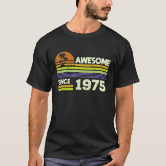 第47誕生日女子素晴らし1975年47年 Tシャツ
