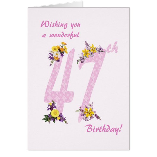 第47誕生日花飾数 (正面)