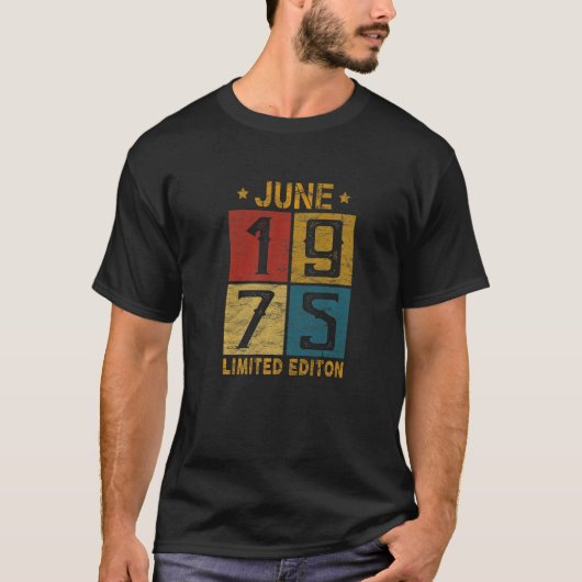 第47誕生日1975年生まれ6月47歳Bd Tシャツ (正面)