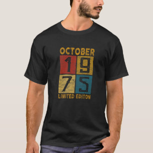 第47誕生日1975年10月生まれ1975年47歳 Tシャツ