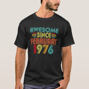 第47誕生日1976素晴らし年2月以来レトロ47 Tシャツ