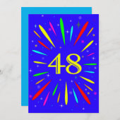 第48回誕生日パーティーの招待状の爆発 招待状 (正面/裏面)