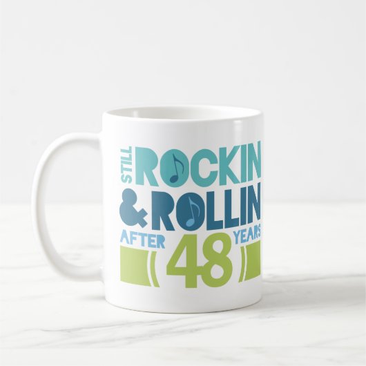 第48記念日の結婚祝い コーヒーマグカップ (左)