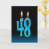 第48誕生日キャンドル カード (黄色い花)