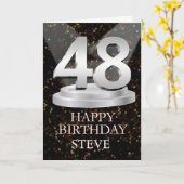 第48誕生日スポットライト名刺追加 カード (黄色い花)