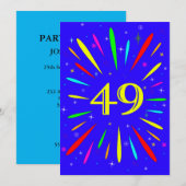 第49回バースデーパーティーの招待状の爆発 招待状 (正面/裏面)